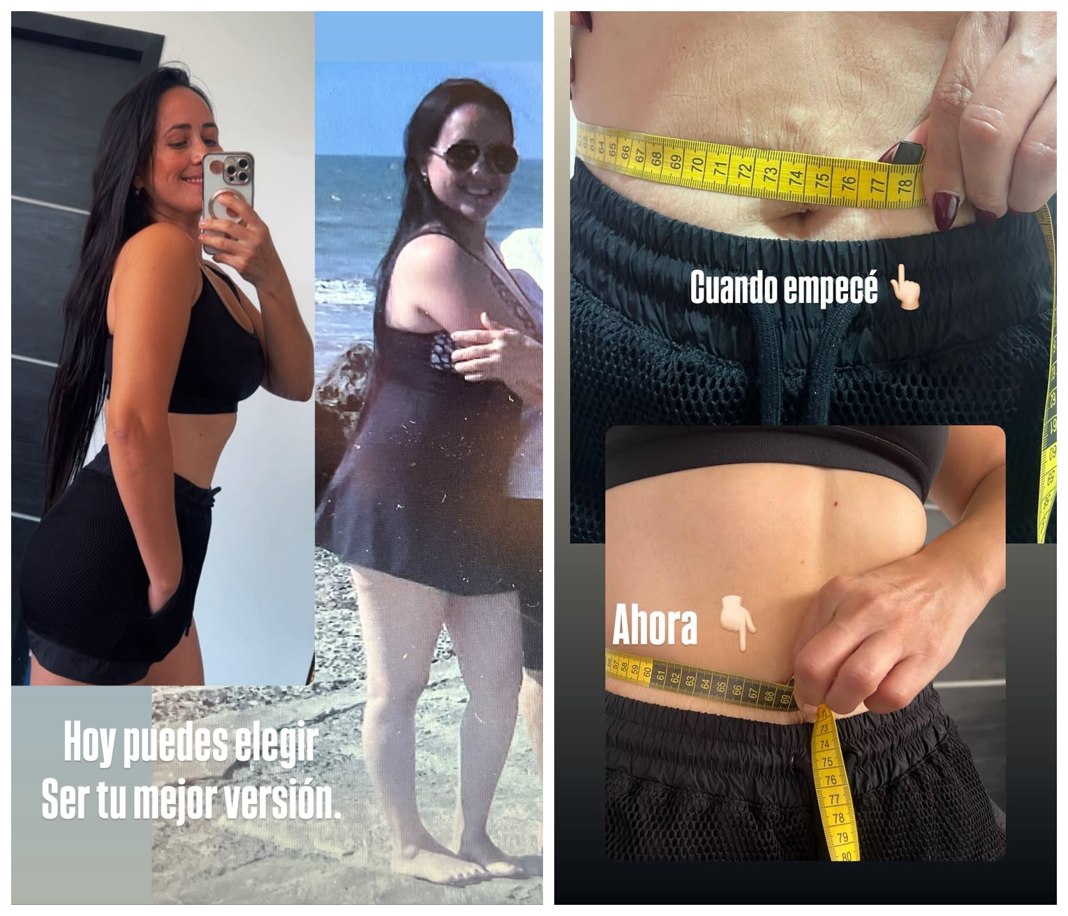 Karina Zambrano antes y después