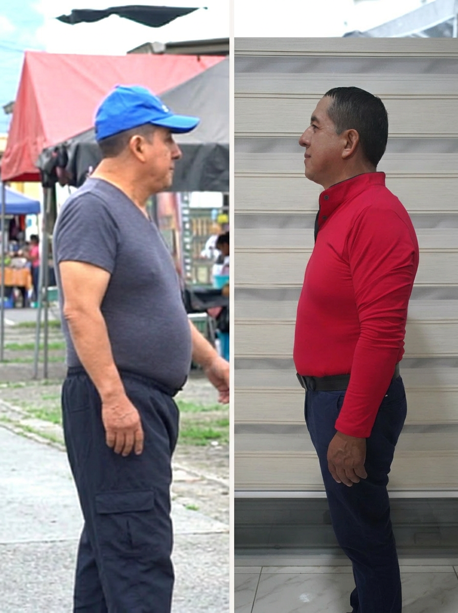 Manuel Pucha antes y después